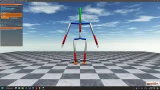 OrionX3D Tuto Newton 4 simple biped test multibody construction + save & load with scene editor.