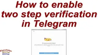 How to enable two step verification in Telegram
