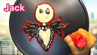 Jack Skellington Pancake Art - Cartoon Character, Jack nightmare before, Pancake@rainbowpancakeart