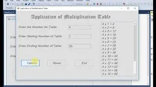 How to Create Multiplication Table in C# Windows Form Application?