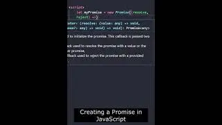 Creating a Promise in JavaScript #shorts #reels #trending #viral #viralvideo #shortsvideo #trend