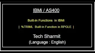 IBMi (AS400) - %Triml Built-in function | built in functions rpgle | as400 for beginners in English