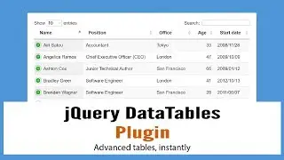 jQueryDataTables: jQuery Plugin for HTML Tables Advance Controls