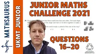 Junior Maths Challenge 2021 Questions 16,17,18,19 and 20