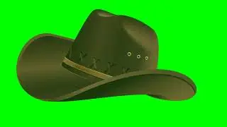 Cow boy cap free Green screen video #copyrightfree #chromakey #animation #free