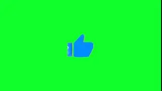 Green screen Like button animation Thumbs up FREE download No copyright overlay