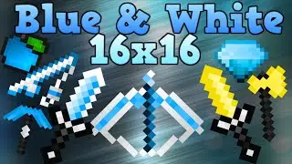 ★ Blue and White PvP Pack - Minecraft Default Edit- 1.7 1.8 1.9 UHC LowFire