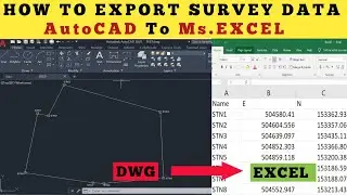 How I Export Survey Data Directly from CAD to Excel || 