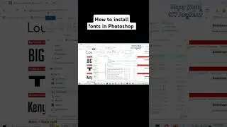 How to install fonts in Photoshop #fonts #photoshoptutorial
