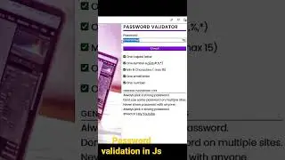 Password validation with JavaScript 🔥 | Build HTML5, CSS3 & JavaScript Password Validator