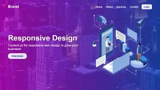 Responsive Banner Image With Text HTML CSS | How to put image in header HTML | Hero Image Align CSS