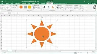 How to add text to shape in Excel