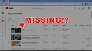 Youtube video disappears from Youtube Studio after upload 2024