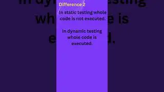 Difference between Static Testing and Dynamic testing in Manual testing || #manualtesting