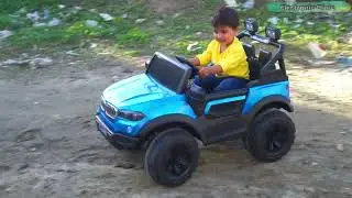 Power Wheels Kids Ride on Car Test Drive,  Kids Electric Car with Bluetooth and Remote, BMW
