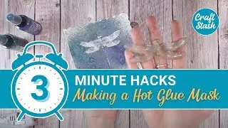 3 Minute Card Making Hack - Making a Hot Glue Mask for Stamps