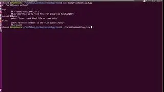 python2 Exception Handling try except IOError
