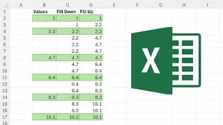 Fill empty cells with the values from above or below in excel