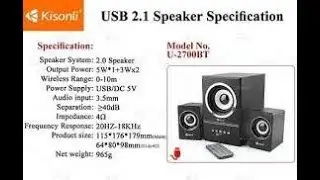 Акустика Kisonli 2,1 Mobile BT speaker (U-2700BT) в Баку / Bakida