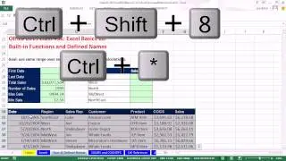 Office 2013 Class #36: Excel Basics 18: Excel Defined Names & Built-in Functions