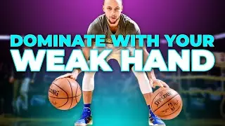 Improve Your Off Hand Dribble! ⛹️‍♂️  WEAK HAND DRIBBLING WORKOUT!