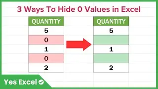 How to Hide Zero Values in Excel