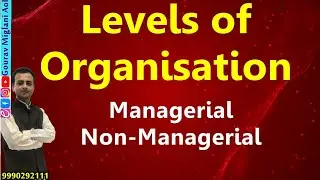 Levels of Organisation || Managerial Members || Non-Managerial Members || Levels of Management