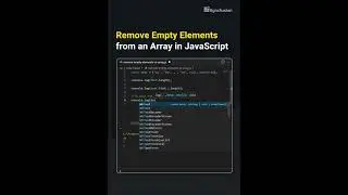 Remove Empty Elements from an Array in JavaScript
