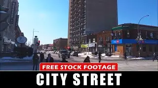 Free Stock Footage City Street Montreal Canada