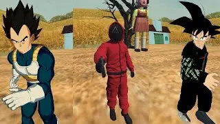 When Goku and Vegeta play squid game