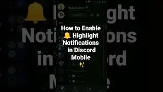 How to Enable 🔔 Highlight Notifications  in Discord Mobile ✨ #roduz #discord #how #notification