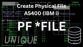 AS400 (IBM i) - Create a simple PF - Physical File | AS400 Tutorial for Beginners