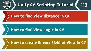 How to find View distance & View angle in C# | Enemy Field of View C# code - Unity C# Scripting 113