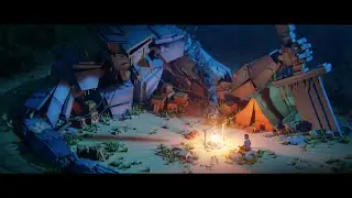 Relaxing Low Poly Campfire Animation (Blender)