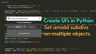 Create UI in Maya to set Arnold subdivisions