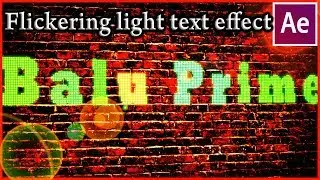 Flickering light text animation (no plugins required) - After Effects tutorial