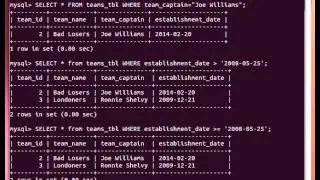 MySQL Tutorial from Terminal 11/27: More on SELECT - using WHERE and NULL values