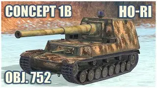 Ho-Ri, Concept 1B & Object 752 • WoT Blitz Gameplay