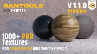 RanTools (and P-Cutter) v1.1.0 | Material Library Preview | Setup PBR Textures | New Blender Addon