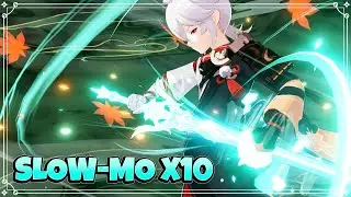 Kazuha in 1000% Slow Motion animation - Genshin Impact