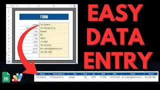 Create a Simple Data Entry Form: Enter Data Using a Form in Google Sheets & Apps Script