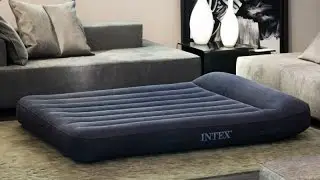ОБЗОР НАДУВНОГО МАТРАСА INTEX 66770 И НОЖНОГО НАСОСА INTEX 68610 🔥 НАДУВНАЯ КРОВАТЬ