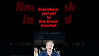 Insert line breaks into Python strings #python #shorts