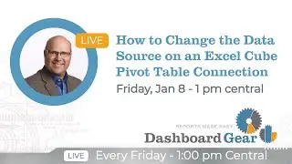 How to Change the Data Source on an Excel Cube Pivot Table Connection
