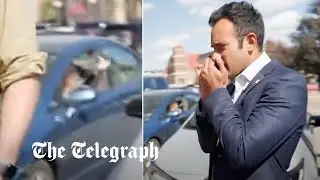 Vivek Ramaswamy claims his car was rammed by protesters in Iowa
