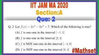 IIT JAM Mathematics 2020|| Que.2