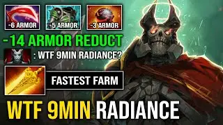 WTF 9Min Radiance Unlimited Burn 14 Armor Reduction with 1 Shot Mortal Strike Wraith King Dota 2