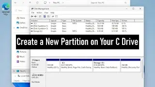 Create Additional Storage on C Drive in Windows 11