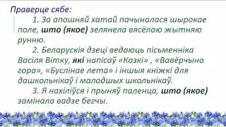 6 клас. Беларуская мова. Пытальныя і адносныя займеннікі