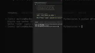 Uma Dica para Melhor Manipulação de Senhas em Python 🔑🐍  #python #desenvolvedores #devlife #pycode